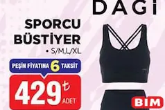 DAGİ SPORCU BÜSTİYER fiyat ve kampanya bilgisi